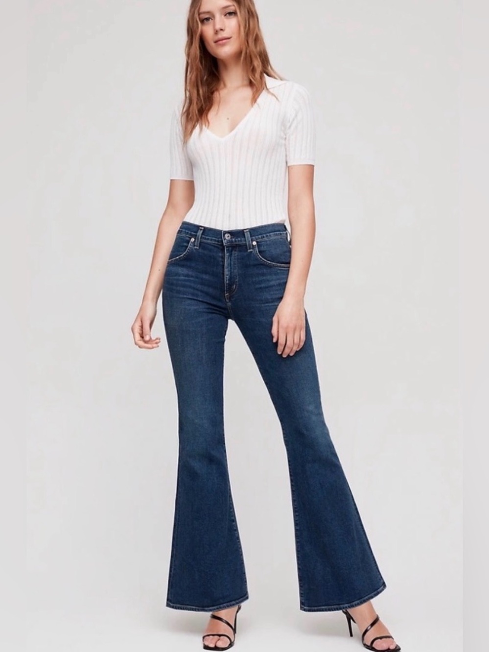 Citizens of Humanity Chloe Midrise Super Flare Denim Jeans Size 28